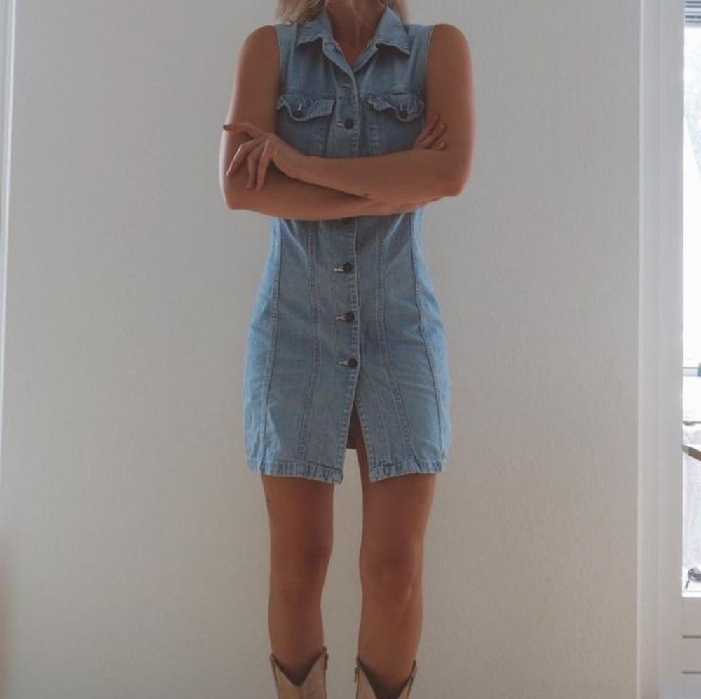 Vintage Denim Mini Dress